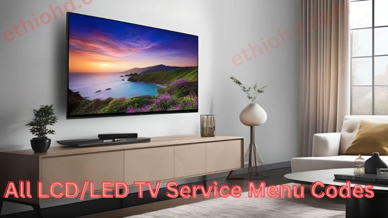 LCD Led Tv Service Menu Codes